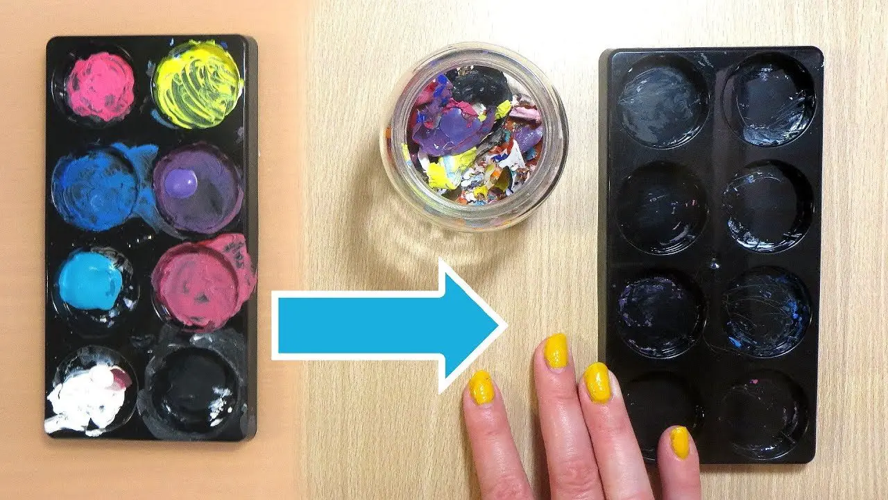 How To Remove Dried Acrylic Paint From Plastic Palette