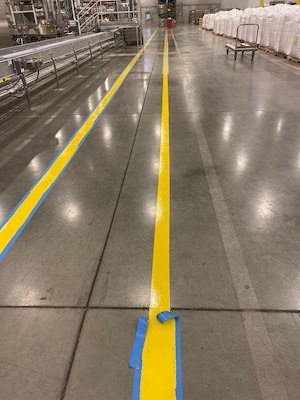 How to Paint Straight Lines on Concrete Floor